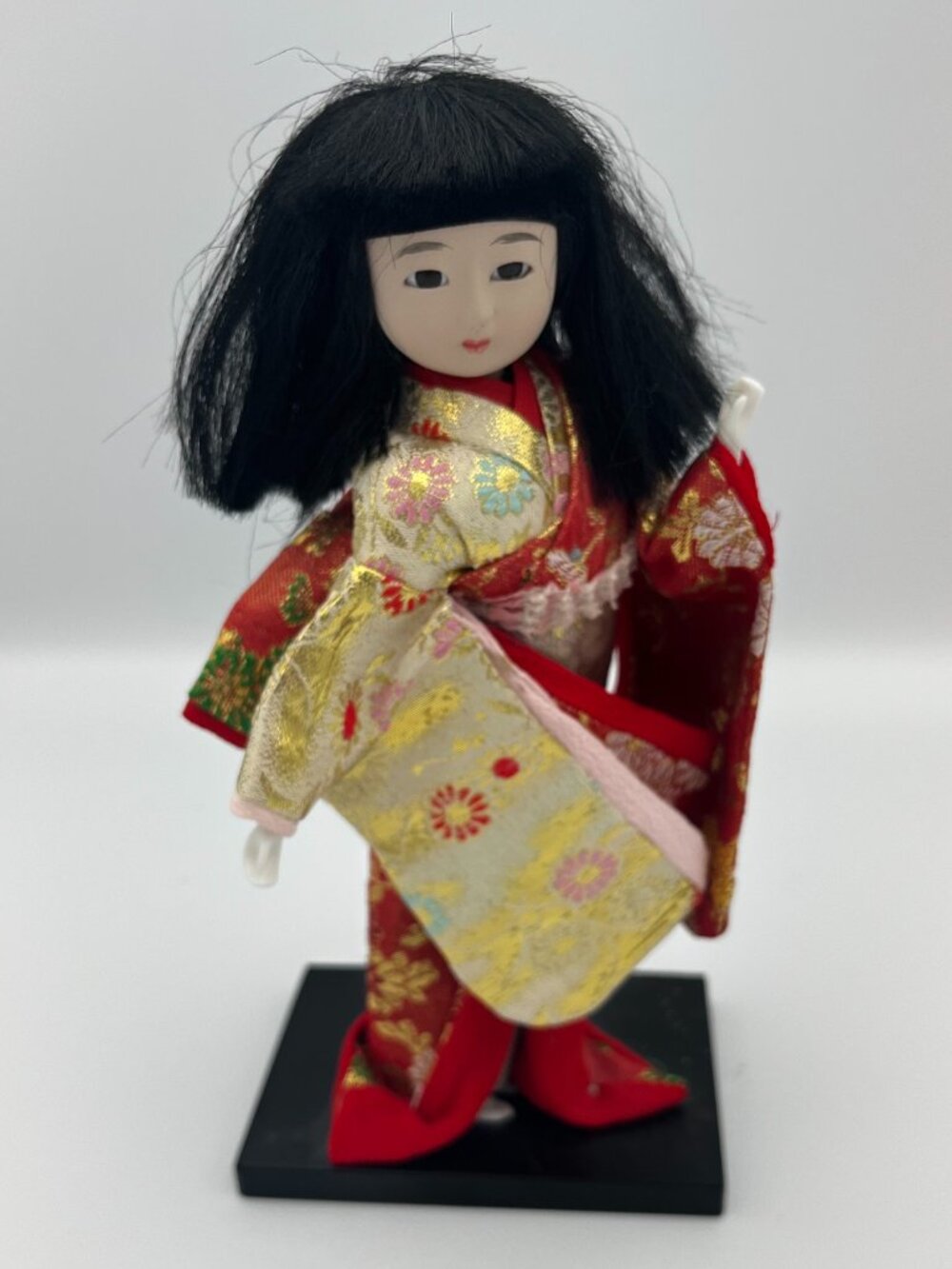 Vintage Traditional Japanese Geisha Ichimatsu Doll – 8” Tall